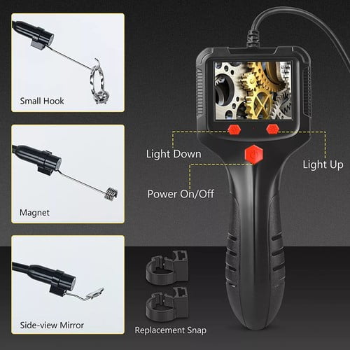 HD 1080P Industrial Endoscope - 8mm Borescope Snake Camera for Inspection
