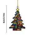 thumbnail image 2 of Christmas Tree Pendant Christmas Book Tree Suncatcher Ornament Car Pendant Christmas Acrylic Decoration Holiday, 2 of 4