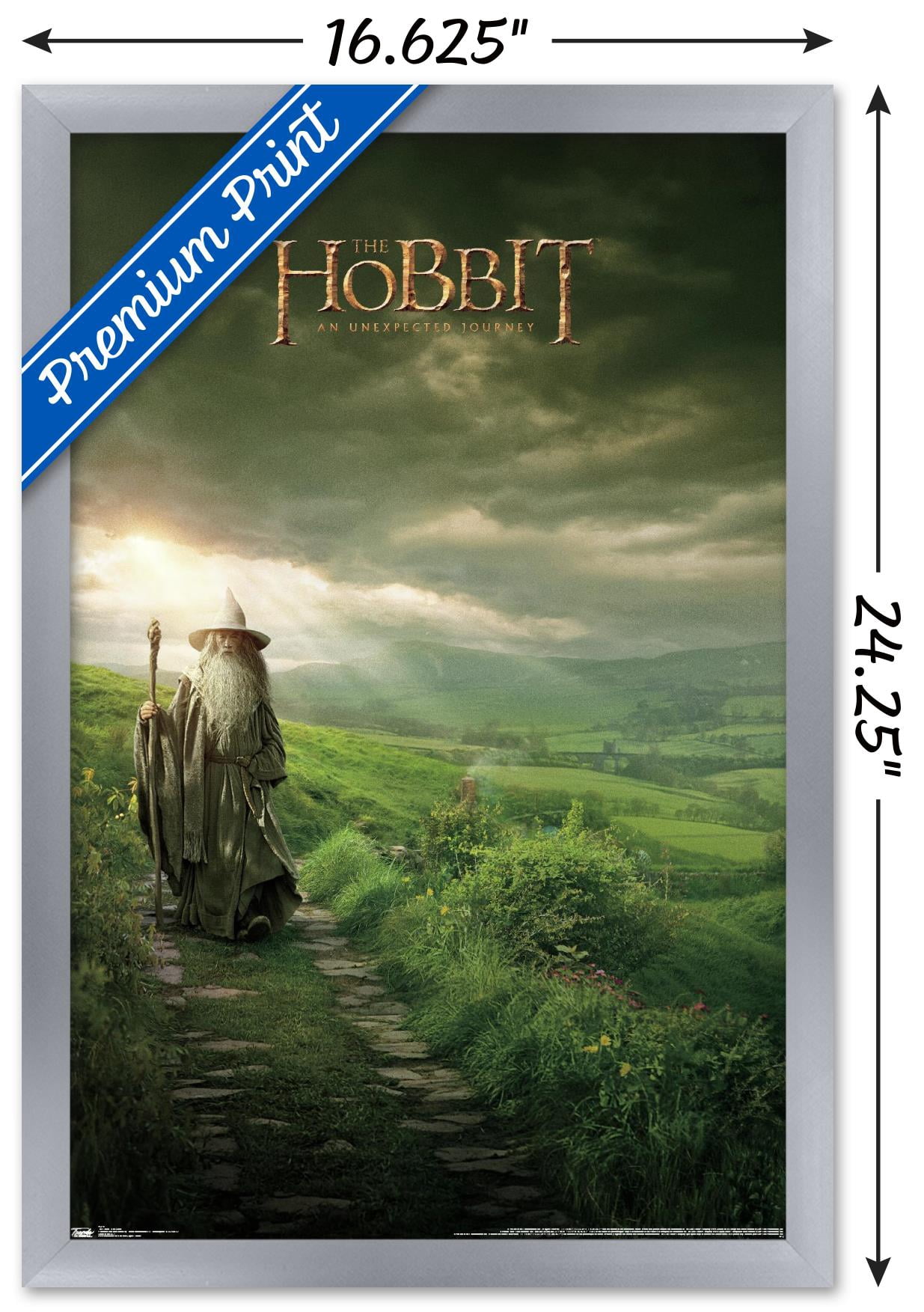 The Hobbit: An Unexpected Journey - One Sheet Wall Poster, 14.725" x 22.375", Framed