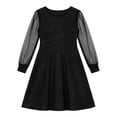 thumbnail image 3 of Vividxx Toddler Girls Dresses Kids Girl's Puff Long Sleeve Mesh Casual High Waist A Line Short Dress Carnival Formal Party Dresses 4-5 Years, 3 of 8