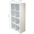 thumbnail image 3 of CIATRE 57" 8-Cube Organizer Storage with Opened Back Shelves,2 X 4 Cube Bookcase Book Shleves for Home, Office (Walnut), 3 of 6