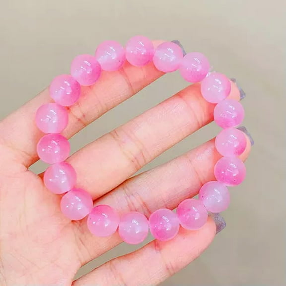GKNET White Jade Bodhi Gradual Color Beaded Bracelet for Women Men Lucky Prayer Be WY4-A3