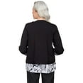 thumbnail image 2 of Alfred Dunner Womens Petite Ponte Jacket With Animal Trim, 2 of 6