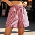 thumbnail image 5 of Tumotour Plus Size Summer Board Shorts for Women'S Checkered Double Pocket Wide-Leg Shorts Loose Sporty Elasticated Side Pocket Drawstring Elastic Waist Shorts Athletic Workout Shorts, 5 of 8