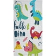 thumbnail image 7 of SKYSONIC Dinosaur Soft Hand Towels set of 2, Absorbent Bath Towel Decorative Fingertip Towels for Bathroom Gym Spa Hotel Beach Swimming Pool,14.4" x 28.3", 7 of 7
