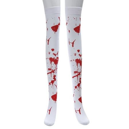 

Leylayray Compression Socks For Women Halloween Print Long Tube Knee Socks Fancy Dress Party Funny Dress Up Props(Buy 2 Get 1 Free)