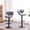 Gray, variant on Easy Gas-Lift Height Adjustment - Brown Barstool Set for Customized Seating
