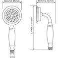 thumbnail image 2 of Victorian Shower Head and 150cm Hose Traditional Brass and Ceramic for Bathroom, 2 of 5
