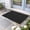 Black, variant on Solid Dark Green Door Mat Indoor Outdoor,Retro Minimalism Abstract Denim Texture Non Slip Welcome Mat with Rubber Backing,Absorbent Fabric Front Door Mats Entryway Rug for Home Patio Entrance 24"x36"