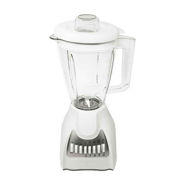 Licuadora Decakila KUJB044W Blanca | 10 Velocidades + Pulso | Vaso Plástico 1.5L | Motor Potente 500W | Diseño Compacto