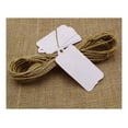 thumbnail image 1 of 500 PCS White Card Paper Rectangular Shape Tags Bonbonniere Wedding Favor Hang Tag with Free Natural Jute Twine, 1 of 5