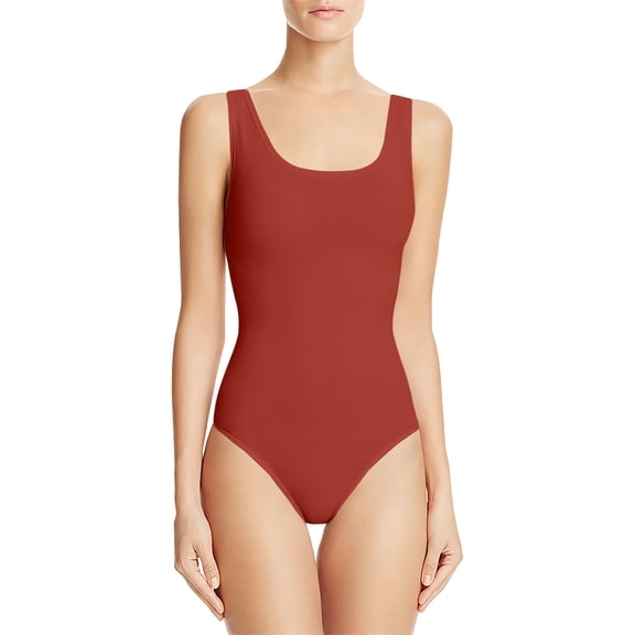 Itsame Beach Women's Swimsuits Sets, Solid Color 1 Piece Swimsuits Red