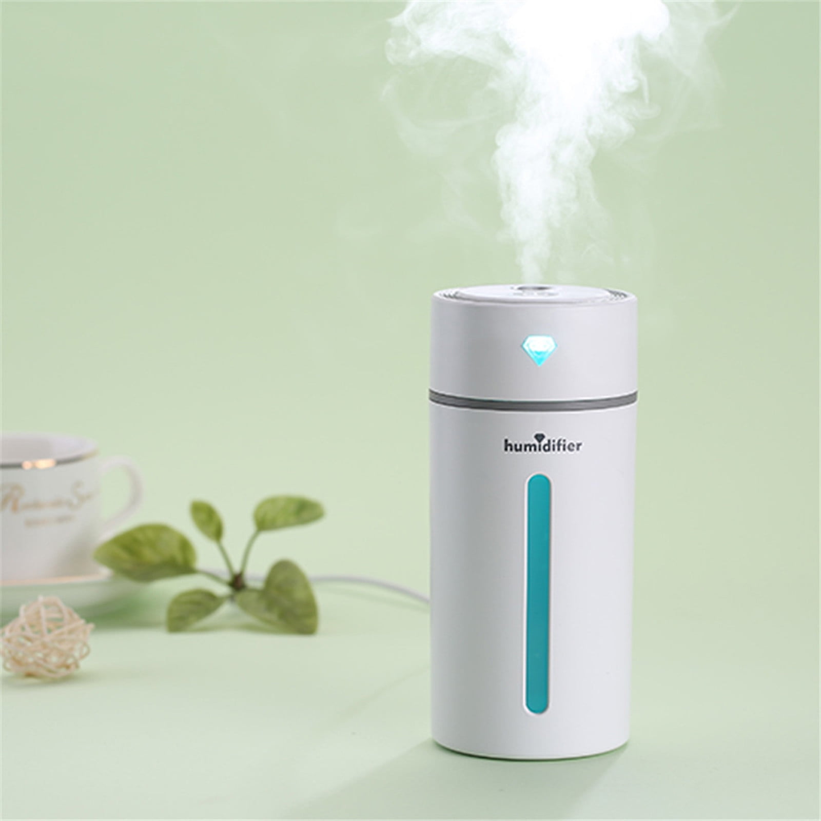 Humidifier for Bedroom,Portable And Quiet Diamond Cup Desktop Cool Mist Humidifier,Air Humidifier for Home Baby Nursery & Plants