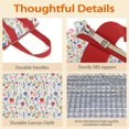 thumbnail image 4 of Pioneer Flower Floral Print Pattern Insulated Lunch Bag for Women & Adults,Large Portable Soft Cooler Lunch Bag,Thermal Food Storage Tote with Pearl Cotton,8.66L,8.75x5.75x9.5 Inch, 4 of 6