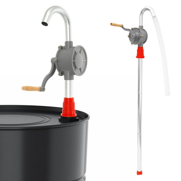 55 Gallon Adjustable Drum Pump for Diesel Gasoline Transfer Detachable Rotary Barrel Pump Compact Rust Proof Hand Barrel Pump for Kerosene Fuel Transfer