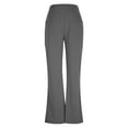 thumbnail image 4 of Lenpel Flare Leggings for Women High Waisted Stretchy Pull on Bell Bottom Work Dress Pants Bootcut Yoga Pants with Pockets(Dark Gray,XX-Large), 4 of 7