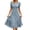 Sky Blue, variant on Womens Elegant Eyelet Midi Dress V-Neck Button down Ruched Bust Short Sleeve a Line Summer Casual Dress Style Slim Fit Ruffle Hem Lightweight Comfy Daily Wear Green S
