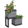 thumbnail image 2 of Botanica Modular Garden Planter - Grey, 14" x 11" x 13", 2 of 2
