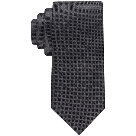 Calvin Klein Mens Classic Black Circles Necktie Tie