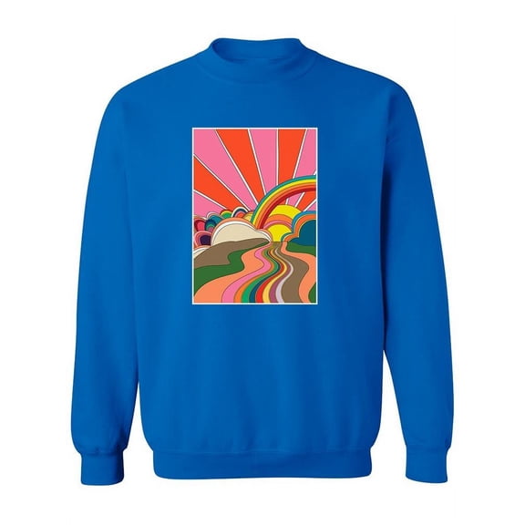 Psychedelic Rainbow Poster Sweatshirt Women -Image by Shutterstock, Female Small
