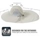 thumbnail image 3 of Outdoor Sun Hat for Men with 50+ UPF Protection Safari Cap Wide Brim Fishing Hat with Neck Flap, for Dad…, 3 of 5