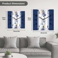 thumbnail image 5 of Coastal Navy Wooden Wall Clock Silent Non Ticking, Blue Starfish Coral Nautical Striped Square Wall Clocks Battery Operated, Decor Clock for Home Office, Living Room, Kitchen, 12 Inch, 5 of 9