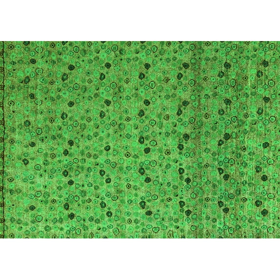 Ahgly Company Indoor Rectangle Abstract Green Modern Area Rugs, 3' x 5'