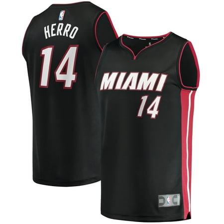 Youth Fanatics Branded Tyler Herro Black Miami Heat 2020/21 Fast Break Replica Jersey - Icon Edition