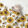thumbnail image 2 of Pofeuu Sunflowers and Bees Print Puppy Blanket,Dog Blankets,Pet Blanket Cozy Cat Blankets for Indoor Cats, Fuzzy Pet Blanket for Kitten Doggy Dog Blankets-Small, 2 of 8