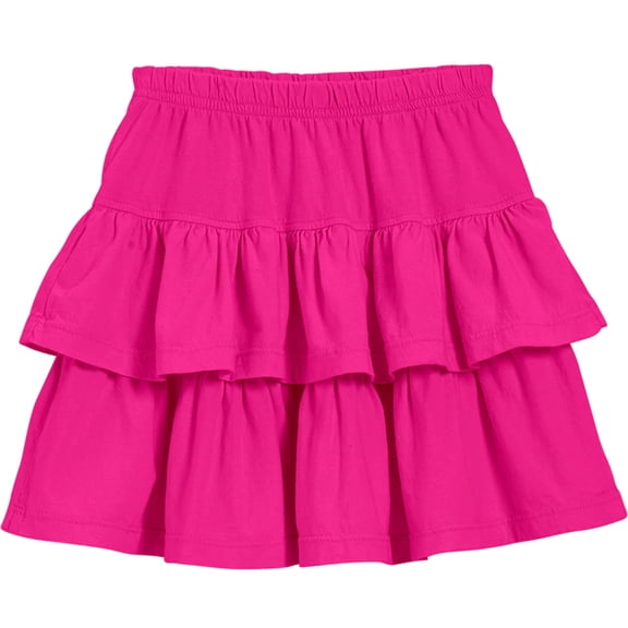 Made in USA Girls Soft Cotton Jersey Tiered Skirt