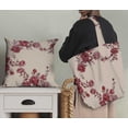 thumbnail image 5 of Soimoi Minky Red Fabric By the Yard - 56 Inch Wide -Floral & Leaf Floral Pattern Fabric - Botanical and Elegant Designs for Various Uses Printed Fabric, 5 of 6