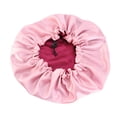 thumbnail image 2 of Gorro de pelo reversible Colcomx de doble capa ajustable para dormir Vino rojo Bonnett Satin Sleep Gorra, 2 of 6