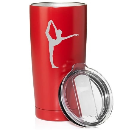 

Smooth Body Tumbler Stainless Steel Vacuum Insulated Travel Mug Cup Gift Dancer Gymnastics (20 oz Red)