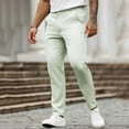 thumbnail image 6 of Yusimy Men's Straight Leg Pants Solid Color Casual Golf Design Button Closure Waist Pocket Business Style, 6 of 6