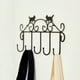 thumbnail image 3 of 1 perchero de pared con diseño de gato, de hierro negro, para puerta, para casa, hotel (negro), 3 of 5