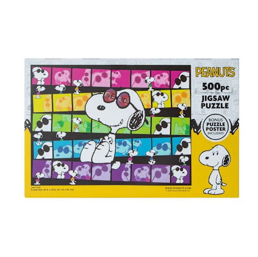 Peanuts Snoopy Joe Cool 500 Piece Jigsaw Puzzle with Bonus Poster
