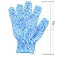 thumbnail image 2 of Bath Gloves for Shower, 1 Pair Natural Bamboo Exfoliating Washing Gloves for Body Face Both Hands (Blue), 2 of 5