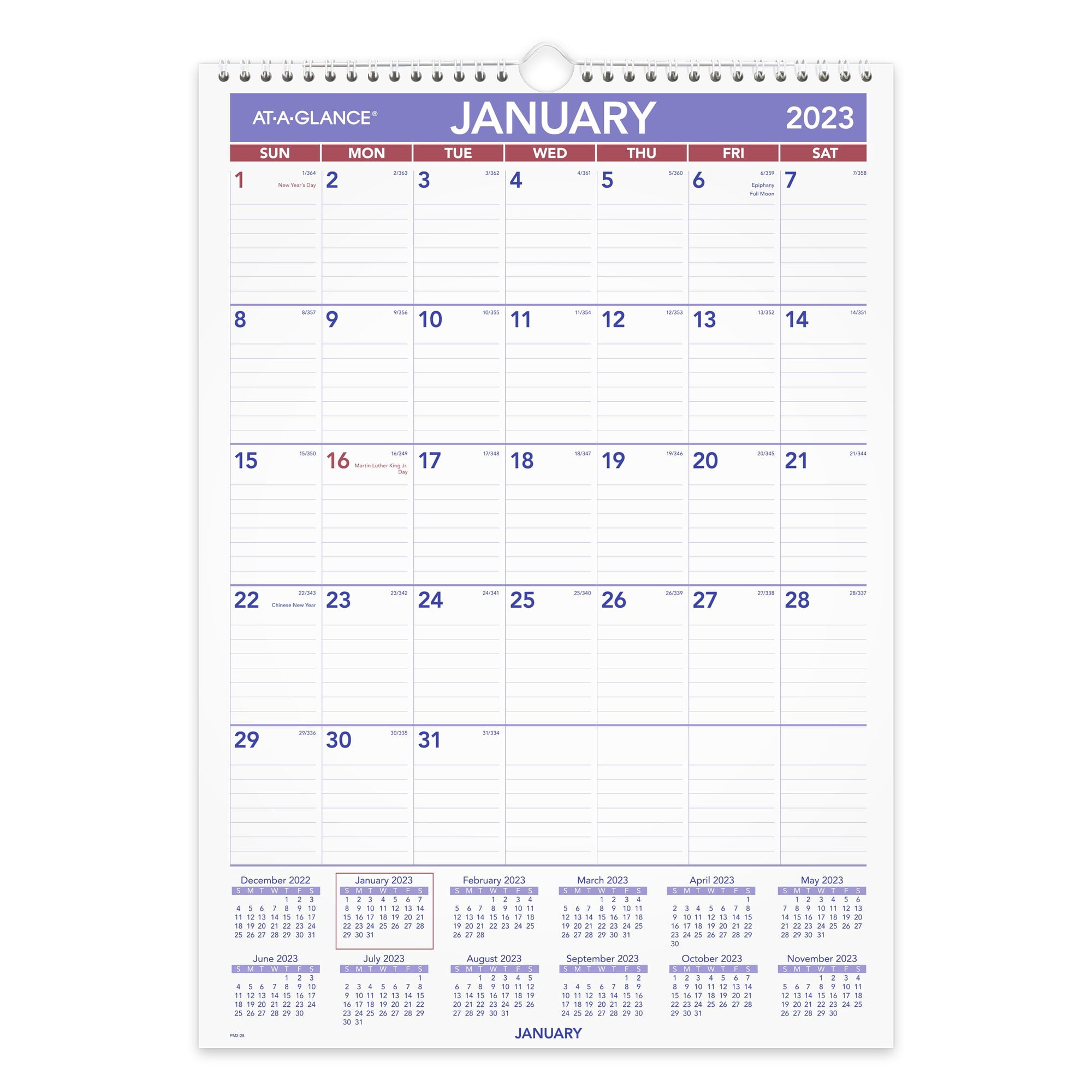AT-A-GLANCE Monthly 2023 RY Wall Calendar, Medium, 12" x 17" - Walmart.com