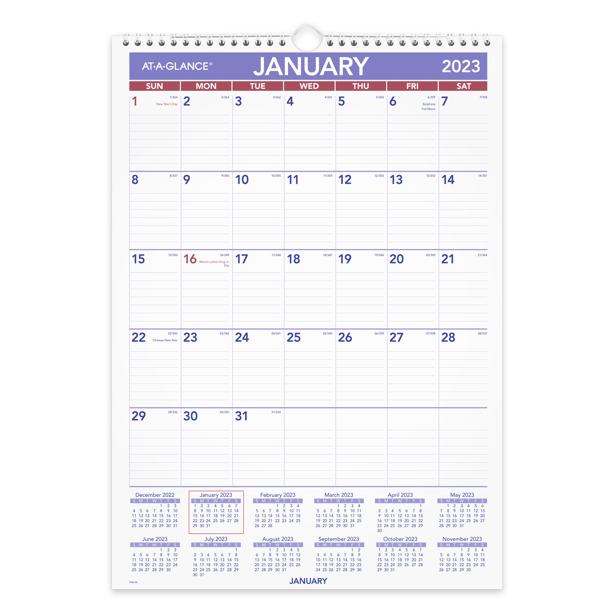 AT-A-GLANCE Monthly 2023 RY Wall Calendar, Medium, 12 AT-A-GLANCE Monthly 2023 RY Wall Calendar, Medium, 12