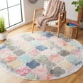 thumbnail image 2 of SAFAVIEH Phoenix Aleta Geometric Area Rug, Blue/Red, 6'7" x 6'7" Round, 2 of 8