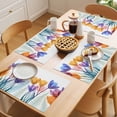 thumbnail image 5 of Spring X-ray Placemats Set of 1, Floral Yellow Purple Tulips Fern Leaf Non-Slip Place Mats Washable Table Mats for Kitchen Dining Table Decorations Indoor/Outdoor, 5 of 9