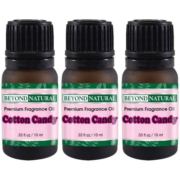 Cotton Candy Fragrance Oil ( 3 x 10 ml ) 100% Pure Aromatic Scented Perfume Pack of 3 by Beyond Natural