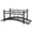 Black 794, variant on Decorative Garden Bridge for Fish Pond, 3.3 ft Metal Arch Zen Footbridge with Safety Rails and Scrollwork, Black