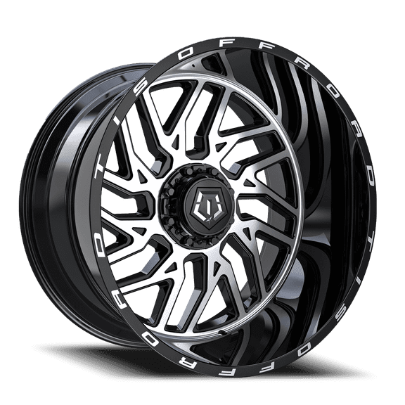 1 TIS 20x10 8X6.50 -25 544MB Gloss Black w/Machined Face Wheel Rim