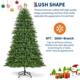 thumbnail image 4 of Artificial Christmas Tree with 200 Lights & 8 Light Modes - Foldable PVC Xmas Tree with 700+ Branch Tips, 4 of 6