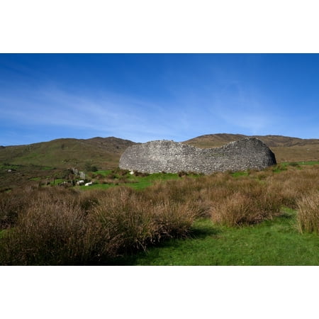 Staigue Fort at 2500 years old one of the best preserved Cashels or Forts in Ireland Ring of Kerry County Kerry Ireland Stretched Canvas - Panoramic Images (27 x