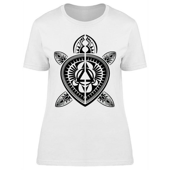 Polynesian Turtle Tattoo T-Shirt Women -Image by Shutterstock, Female XX-Large