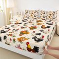 thumbnail image 5 of Erosebridal Rooster Queen Sheets for Girls, Flower Basket Queen Sheet Sets, 4pcs 1 Flat Sheet 1 Fitted Sheet and 2 Pillowcases, 5 of 6