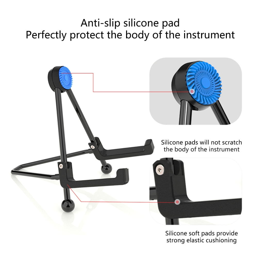 Vertical Guitar Stand Foldable and Adjustable Instrument Portable Guitar Stand for Acoustic Electric Bass