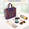 thumbnail image 5 of FORMRS Womens Corduroy Tote Bag Crossbody Shoulder Handbag with Pocket, Red Geometric Eagle, 5 of 7